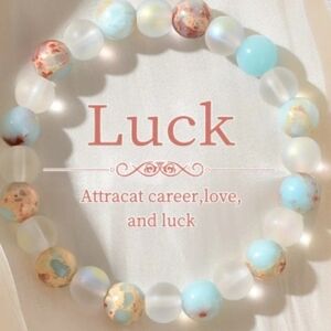 Elegant Blue and White Beaded Bracelet